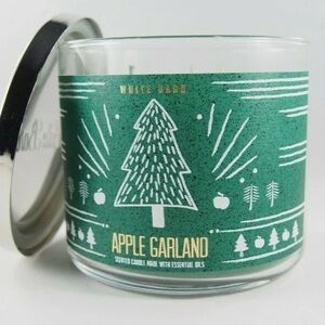 🎅 BBW Apple Garland 3-Wick Candle NEW